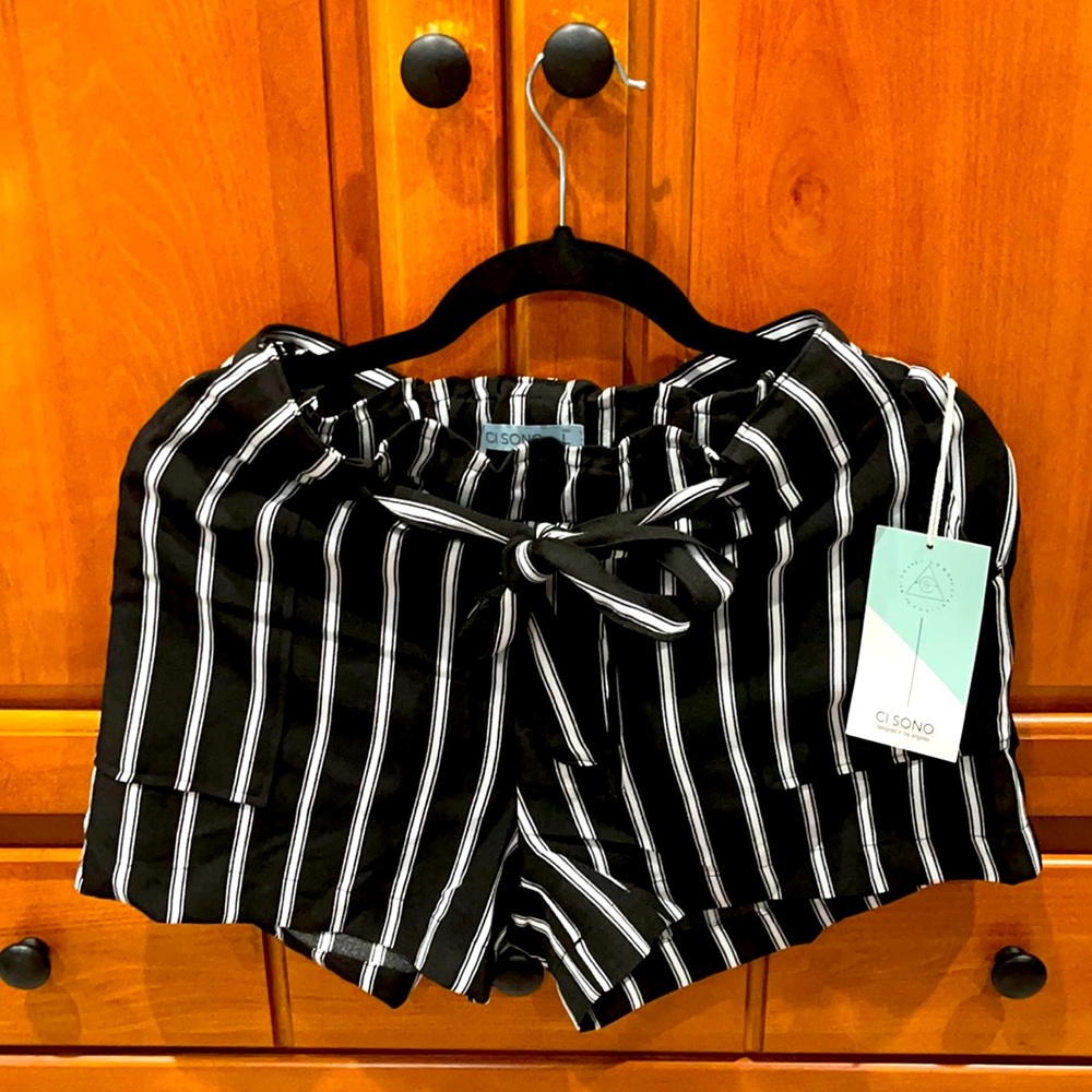 Paper bag waist shorts cute boutique purchase